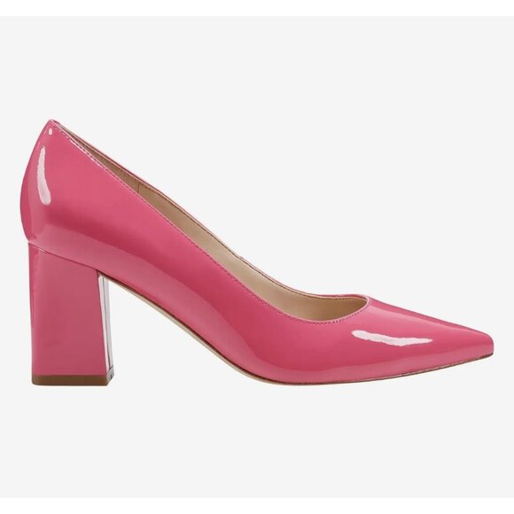 Marc Fisher Women's Zala Pump in Pink Patent Leather Size 7.5 - Picture 1 of 14